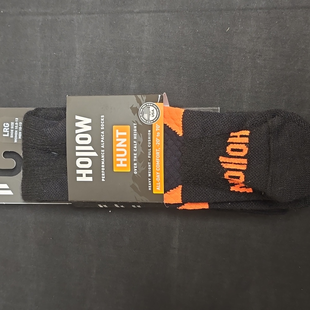 HOLLOW HUNT OVER THE CALF SOCKS - Black - Sizes L  - Unisex
